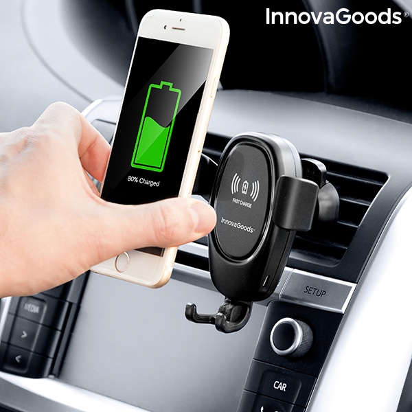 Držiak na mobil s bezdrôtovou nabíjačkou do auta Wolder InnovaGo Držiak na mobil s bezdrôtovou nabíjačkou do auta Wolder InnovaGo