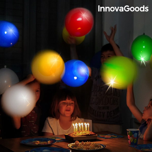 Svietiace LED balóny farebné 10 ks