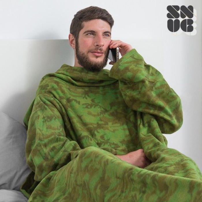 Extra Mäkká maskáčová Snug Deka s Rukávmi pre Dospelých Extra Mäkká maskáčová Snug Deka s Rukávmi pre Dospelých