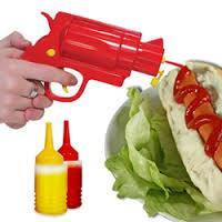 Pištoľ na kečup alebo horčicu