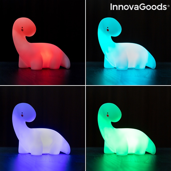 Viacfarebná LED lampa v tvare dinosaura Lightosaurus InnovaGoods